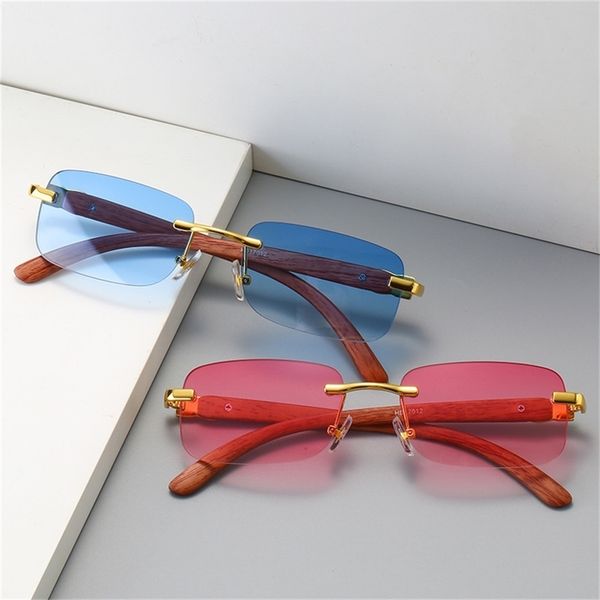 

75% off online shop new wood grain square small glasses trend sunglasses hip hop sunglasses 11, White;black