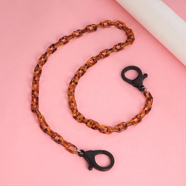 

teamer leopard акриловая маска цепь детей женская мода маска для лица ожерелье ларианс висит шеи держатель очки аксессуары q wmtkdz