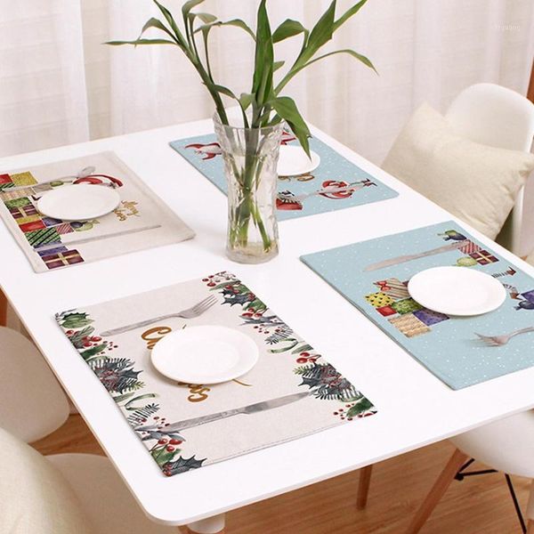 

merry christmas placemat ornament christmas decoration for home 2020 table decor nole xmas gifts navidad new year 20211