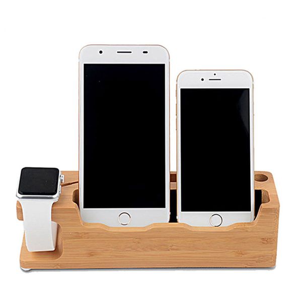 

bamboo mobile phone holder wholesale charging station for watch dock