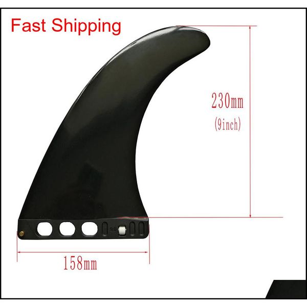 

9'' longboard & sup single fin - center fin for surfboards & paddleboards touring fins fcs ii style qehhp