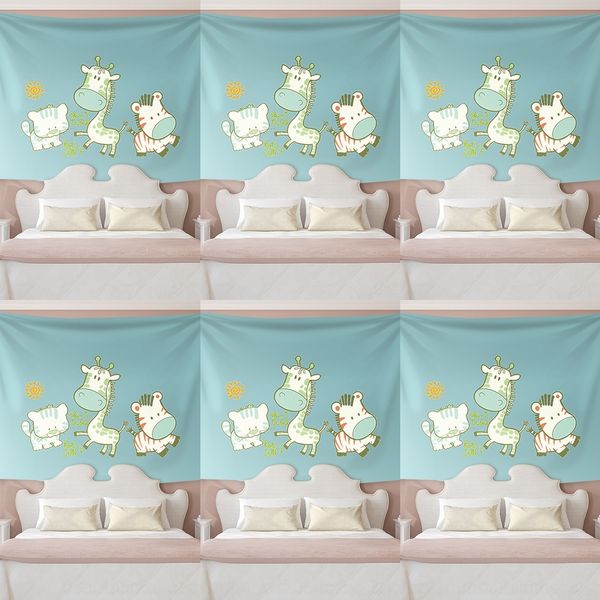 

97ef африканский стена гобелен украшения этнических марокканских печатных животных пейзаж висит ткань одеяло декоративное тапизовая роспись