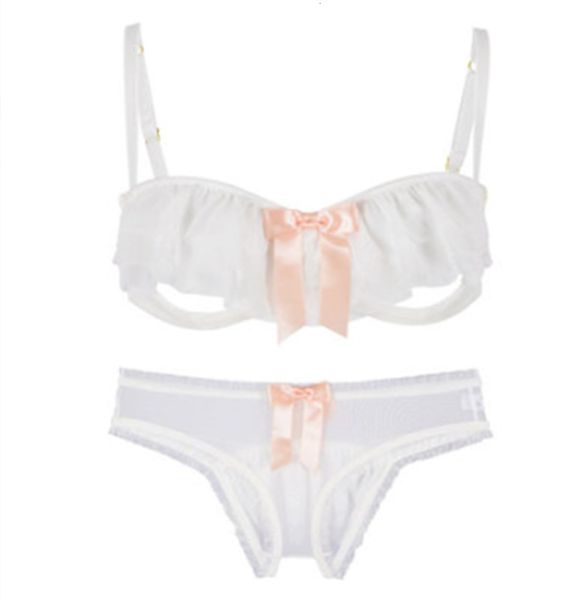 

transparent suit hollow bra open style mak appeal, Black;white