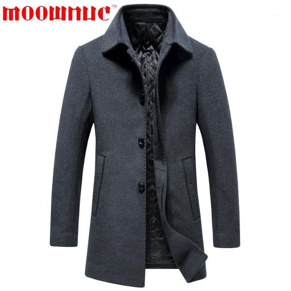 

woolen overcoats for men high grade fashion windbreaker wool coats gentleman style business jackets casual trench brand moownuc1, Black