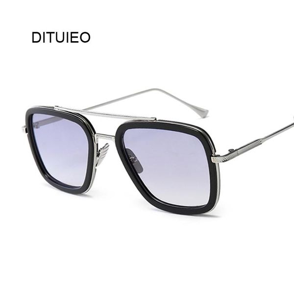 

sunglasses luxury square men women brand designer retro alloy frame big sun glasses vintage gradient male female oculos feminino, White;black