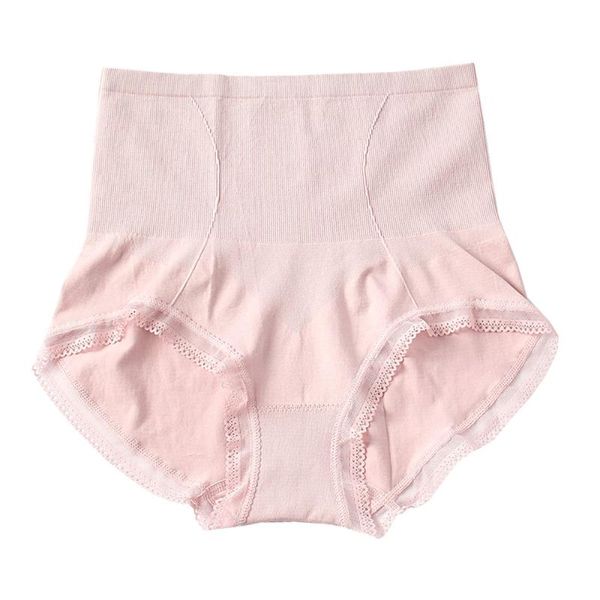 

4pcs/lot high waist panties women breathable cotton lace underwear seamless briefs girls slimming tummy control underpants, Black;pink