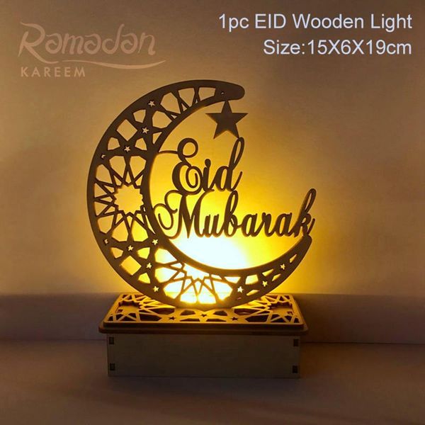 

fengrise diy wooden house with led light pendant eid mubarak ramadan decoration for home islamic muslim party supplies kareem wmtftr