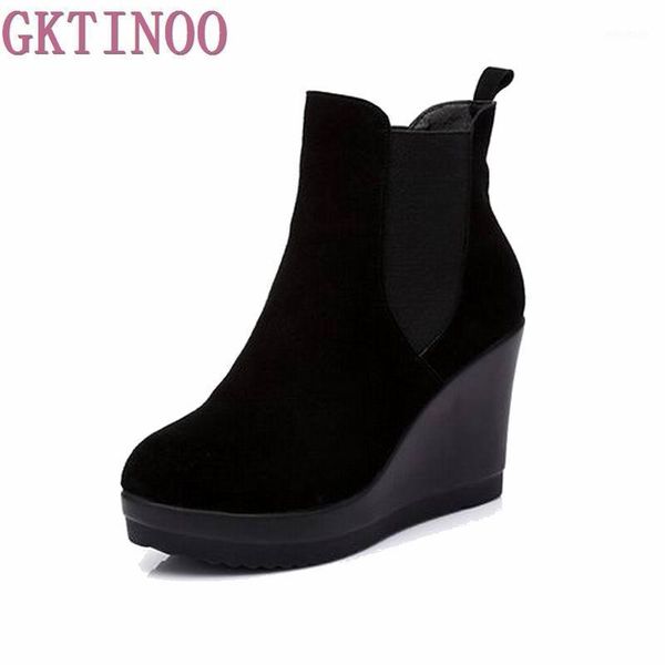 

ankle heel boots antumn/winter style ankle boots for women wedges boot women's shoes q67181, Black