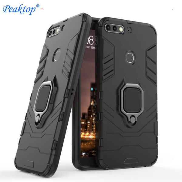 

huawei y6 prime shockproof armored sheath, shell with ring bracket, mobile phone sheath honor 7a provfe1