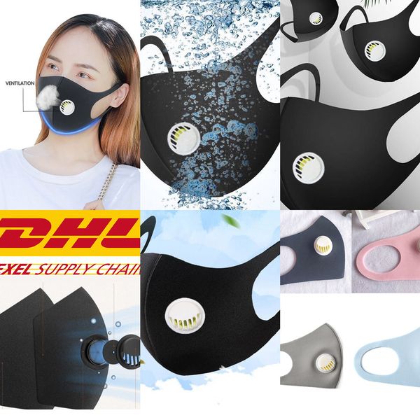 

designer face k n ice mask silk cotton with aspirator valve breathing washable reusable fans protective mouth cnjy68