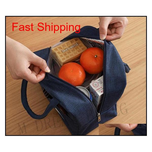 

7 colors lunch bag tote portable thermal bags waterproof lunch box zipper storage bags bento bag outdoor trav qylkxj tore2010