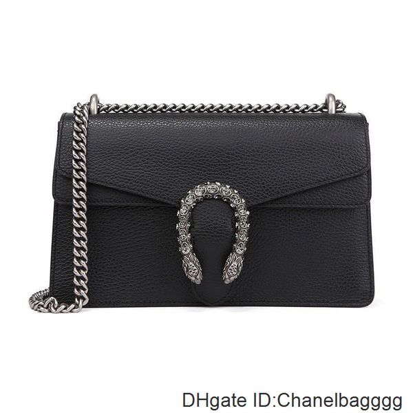 

lady black cow leather medium bacchus shoulder bag 400249 t