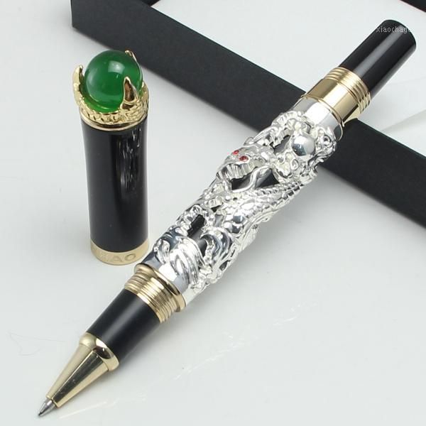 

ballpoint pens jinhao golden dragon king play pearl 0.7mm nib rollerball pen black / silver/ grey/ for choice office business gift1, Blue;orange