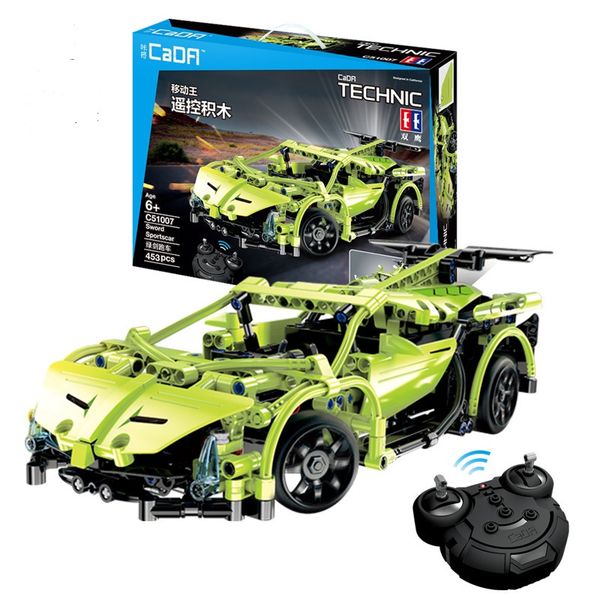 

new cool sports car small particle building blocks toy wireless remote control car six optional