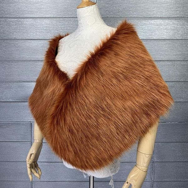 

scarves fur long dress shawl waistcoat nightclub faux cape, Blue;gray