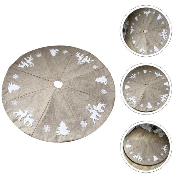 

christmas decorations 1pc non-woven fabric xmas tree skirt apron base cover