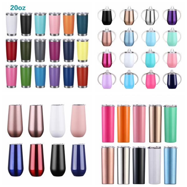 

тумблер тощий из нержавеющей стали изолированные бокалы для бокалов чашки яйца вакуумная водяная бутылка для воды 6/10 / 20oz поддержка смеш