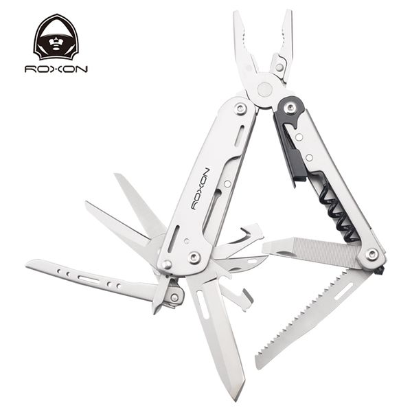 ROXON S801S 16-in-1-Multitool-Zange – Taschenmesser, Schere, Drahtschneider, Schraubendreher, Bits-Gruppe, EDC-Werkzeug, Survival, Camping, Y200321