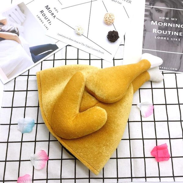 

new carnival turkey hat thanksgiving drumstick hat high end gold velvet ball decoration props both men and women can role play wmtvrq