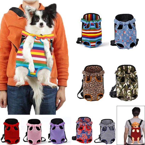 

front dog carrier breathable head leg backpack shoulder mesh outdoor pet handle bag for dog cat travel adjustable portable bags