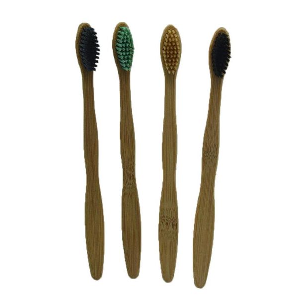 

bath accessory set 2021 1pcs disposable toothbrushes bamboo handle tooth brush nylon soft bristles toothbrush for home el