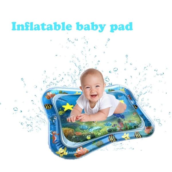 

baby kids water play mat inflatable thicken pvc infant tummy time playmat toddler fun activity play center water mat for babies