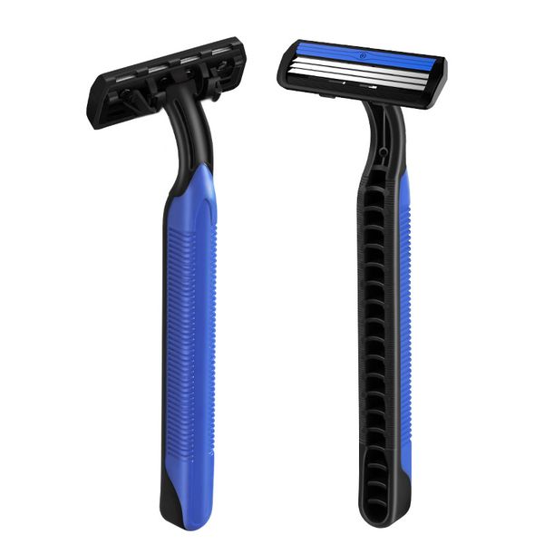 

20 pcs disposable razors men l three-layer blade manual shavers