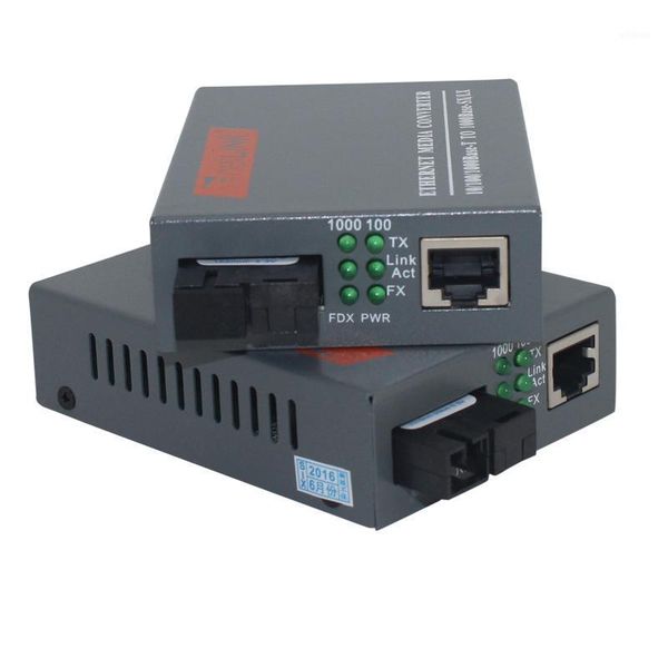 

fiber optic equipment 1 pair htb-gs-03 a/b gigabit media converter 1000mbps single mode sc port 20km1