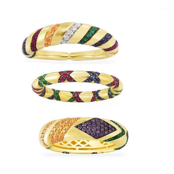 

2020 fashion new products african original tribal color rings luxury retro romantic lady jewelry iconic items of fashion1, Golden;silver