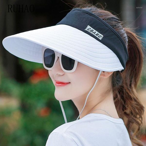 

ruhao hats women large wide brim floppy summer beach sun hat cap button straw hat summer hats for women anti-uv visor1, Blue;gray