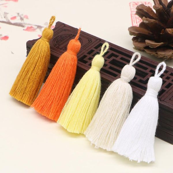 

10pcs mini pure cotton colorful tassels diy pendant jewelry curtain garments decorative accessories key chain handbag pendants h wmtfxw