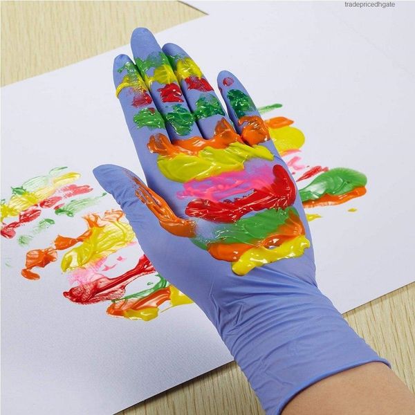 

disposable 100pcs nitrile for xs child latex s doodle work rubber garden kitchen diswashing gloves non-toxic safe useful