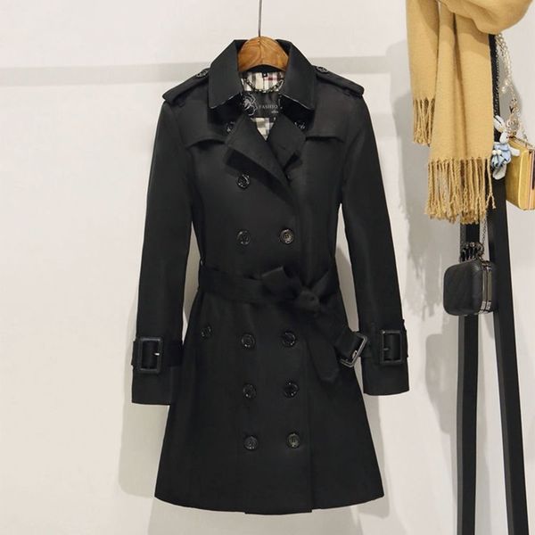 

zogaa female casual solid double breasted outwear fashion banners office coat chic ladies epaulet long trench design wtzs, Tan;black