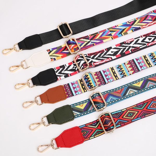 

bag parts & accessories diy strap for women shoulder hanger colored belt adjustable rainbow handbag chain decorative, Black