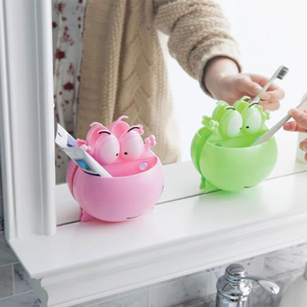 

fs5 cute cartoon sucker hook toothbrush holder bathroom set sep14