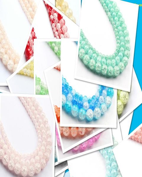 

wholesale pink cracked quartz natural stone round beads for jewelry making 6 8 10mm diy bracelet necklace crystal perles 15 inch bbyyjd