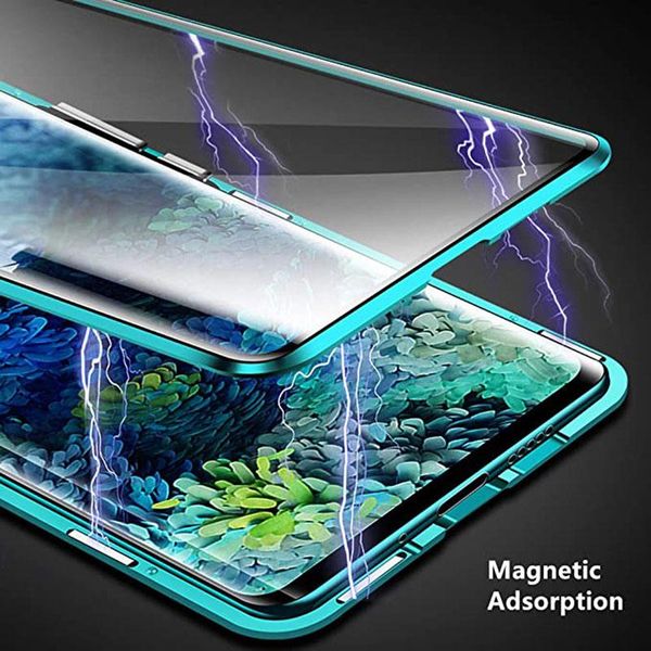 

double side glass magnetic metal case for samsung galaxy a51 a71 a21s a31 a50 a70 a81 m31 a11 a30s a40 a10 h wmtaaz