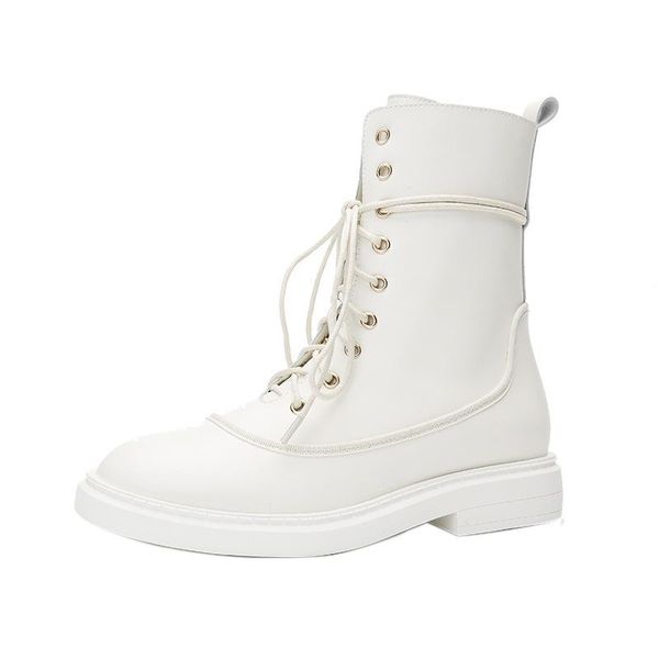 

women ankle boots split leather waterproof pu leather zip ankle women's boots lace up fashion motorcycle autumn, Black