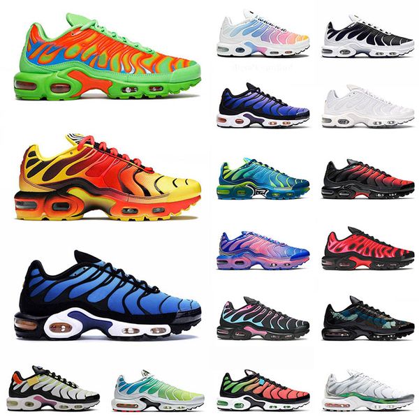 

fashion 2021 mens women tn plus sport running shoes mean green hyper blue worldwide white team red smoke grey tiger trainers sneakers, White;red