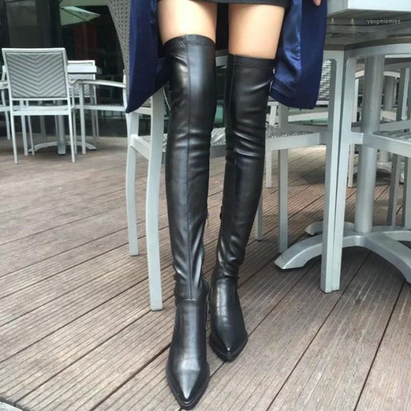 

2020 new shoes women boots black over the knee boots female autumn winter lady thigh high1