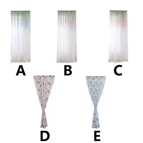 

chiffon translucidus sheer curtain tulle window treatment voile drape valance fabric dormitorio curtains for livingroom 3.29