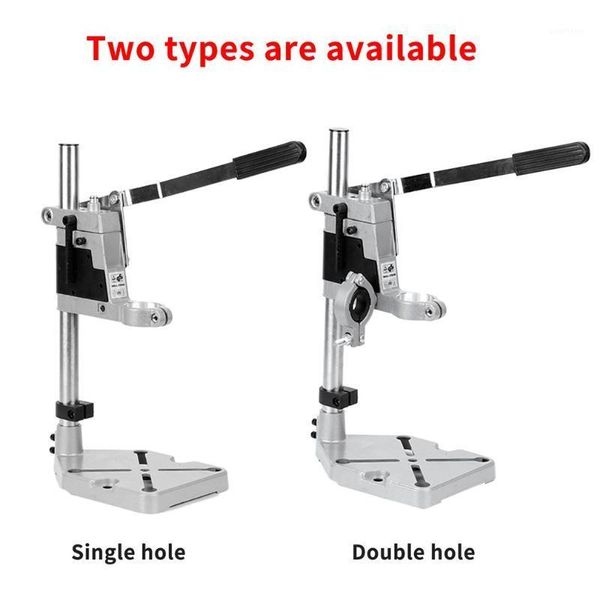 

aluminum alloy bench drill stand electric drill base frame holding holder bracket drilling guide for woodworking1