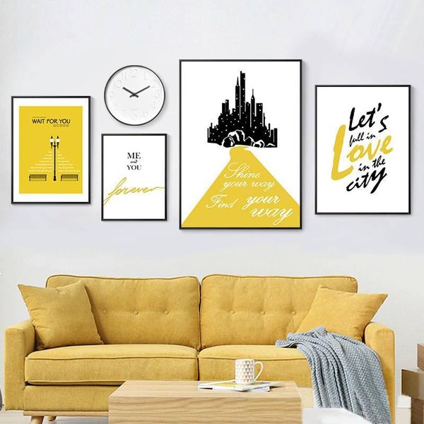 

paintings ruoguan abstract lighthouse life quotes wall art canvas painting poster prints for living room modern home decor sh-7151
