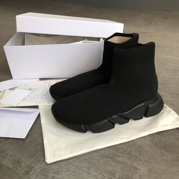

luxurys mens speed trainers socks shoes stretch sock boots for mens womens black white runner flat trainers black casual shoes us5-12