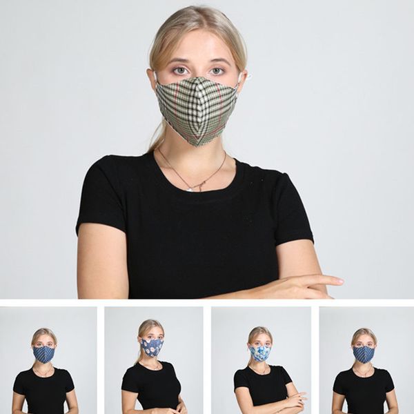 

print with breather 5color valve breathable floral mouth masks anti dust washable reusable face mask cover designer mask300pcs t1i2092