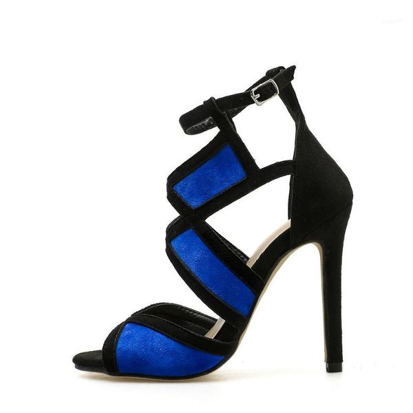 

sandals high heels women summer open toe cross strap thin ladies shoes casual dress pumps 2021 mujer1, Black