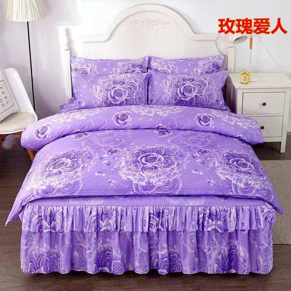 

bedding sets 2021 band brand cotton bedspread bed cover quilt sheet pillowcase set bedskirt coverlet suit