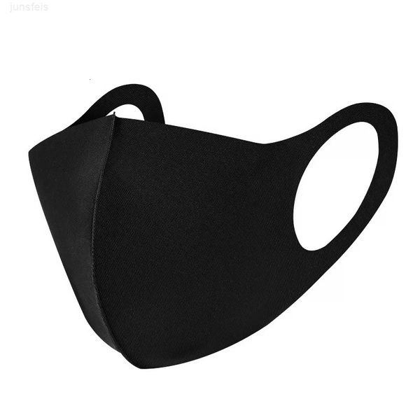 

black cloth mask anti dust face mouth cover respirator dustproof anti-bacterial washable reusable ice silk cotton masks tools in stock