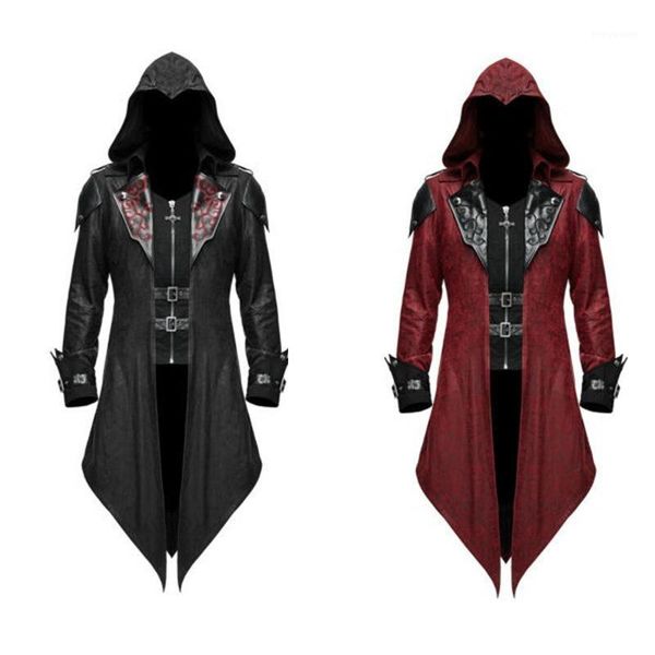 

retro dress up men's clothing coats jackets european american medieval halloween jacket male gothic dark costume for man e2f8631, Black