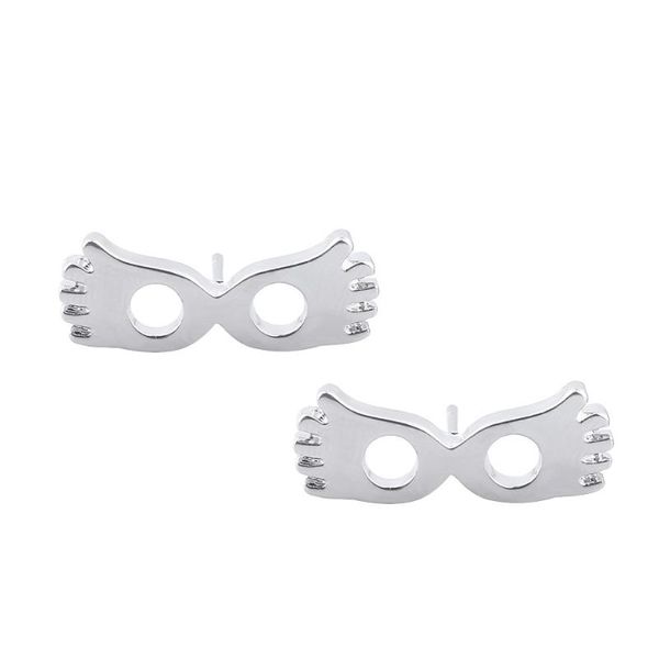 

zxmj harried lovegood glasses earrings potters magic school witch wizard double hands jewelry gift for fans, Golden;silver